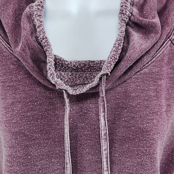 🔹️Calvin Klein Performance Purple Distressed Tied Cowl Neck Sweatshirt Medium - Picture 8 of 16